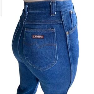 Vintage Wrangler High Waist Western Blue Jeans 10